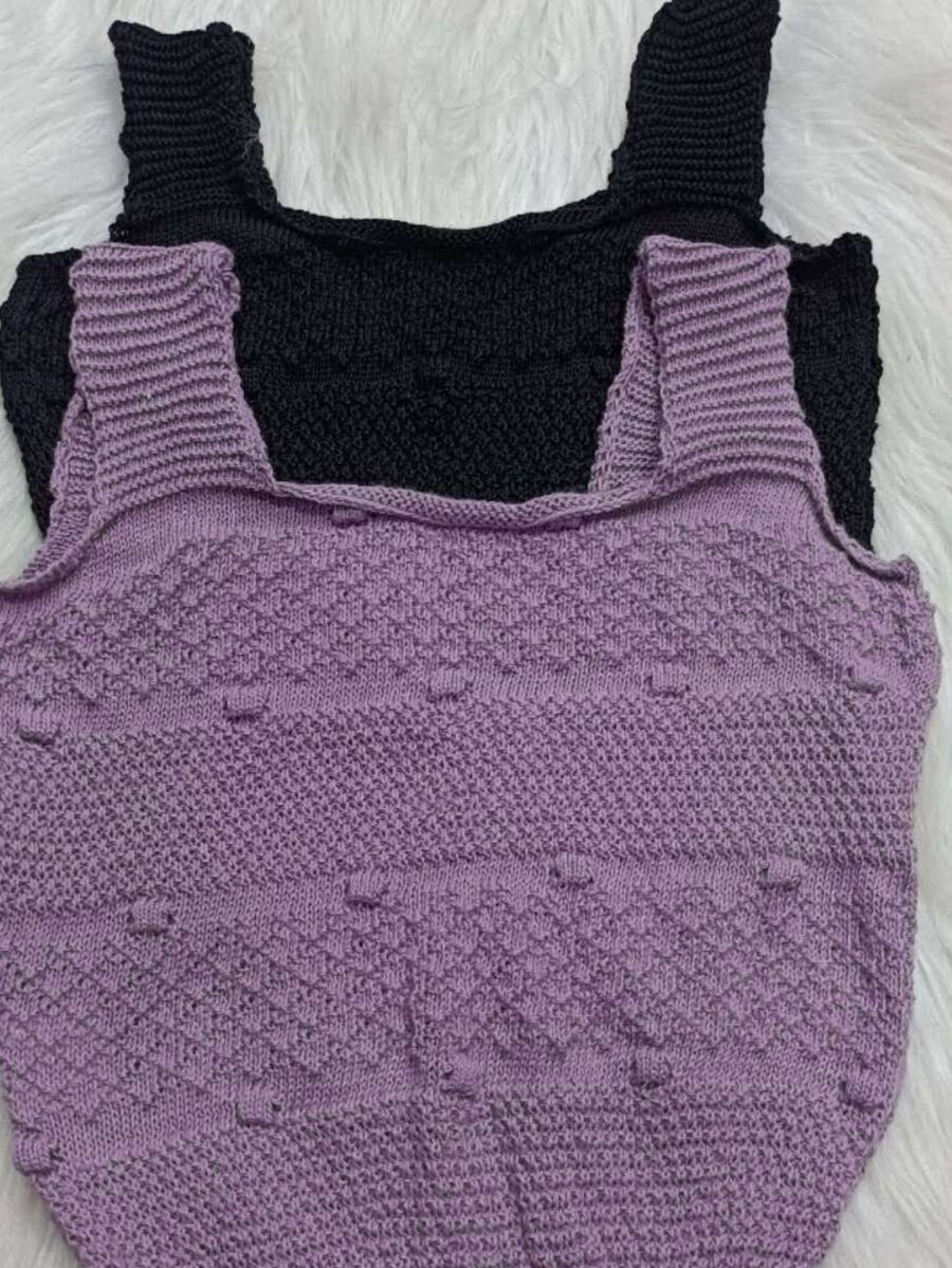 Women Knit Tops - Màu Lilac Tím - Xem 1