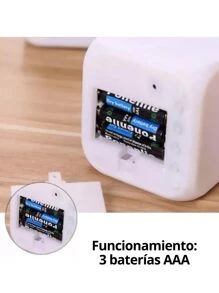 Small Digital Alarm Clock Led Light Different Colors - White - View 5