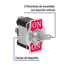 Interruptor de palanca, 3 tornillos, Volteck APAL-3 46443 - Plateado - Ver 2
