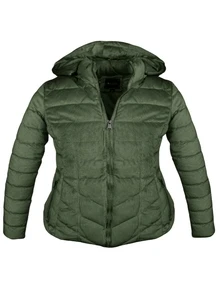 Plus Size Outdoor Clothing Trench Coats Plus Size - Olive Green - View 2