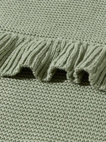 1 件婴儿纯色荷叶边柔软精纺襁褓毯爱心情人节 - 綠色 - 查看 5