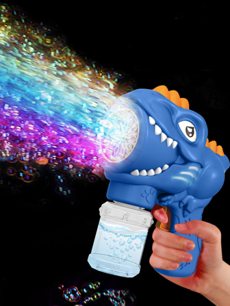 1pc ABS Outdoor Toy, Cute Dinosaur Design Bubble Gun With LED Light Shining For  Kids