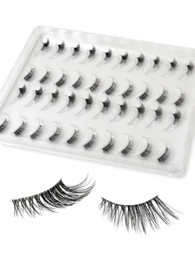 20pairs Cat Eye False Eyelashes - Black - View 2