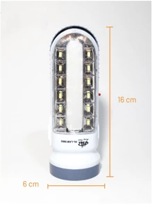 3-In-1 Rechargeable Emergency LED Lamp (12 LEDs) - White - View 3