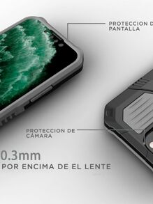 Case Cover With Clip For Oppo Reno 6 5G Robot Clip - Preto - Visão 3