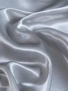 Bộ phẳng Satin màu trơn không có chất độn - Xám - Xem 4