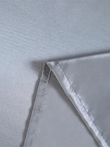 Bộ phẳng Satin màu trơn không có chất độn - Xám - Xem 3