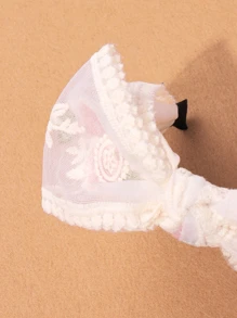 Floral Embroidered Bow Decor Headband - Multicolor - View 4