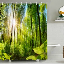 1 gói Rèm tắm hoa văn phong cảnh chống thấm nước và nấm mốc - Nhiều màu - Xem 1