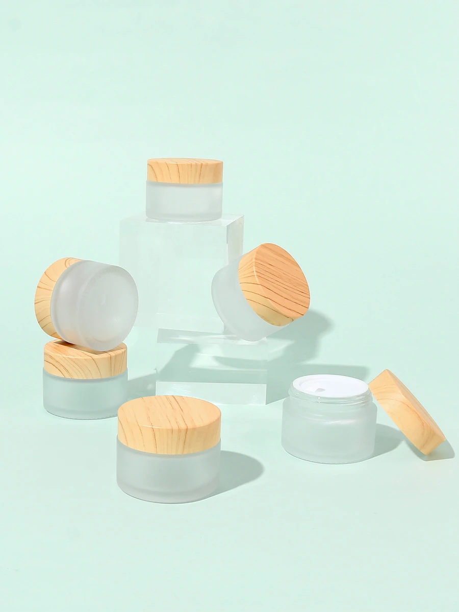 Portable Cosmetic Jar, 6pcs 30ML Glass Beauty Container For Travel - Multicolor - View 1