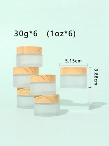 Portable Cosmetic Jar, 6pcs 30ML Glass Beauty Container For Travel - Multicolor - View 5