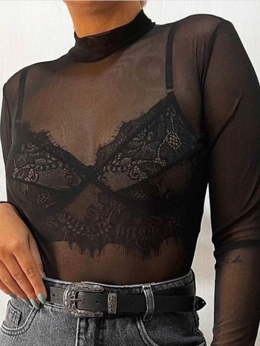 Women Bodysuits - màu đen - Xem 1