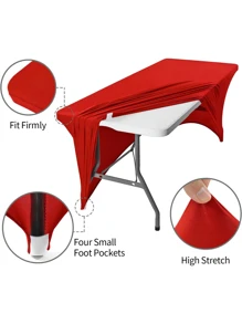 1入組素色桌布 - 紅色 - 查看 7