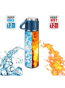 500ml STEEL  FOR COLD AND HOT DRINKS INCLUDES 3 CUPS - Dark Grey - View 6