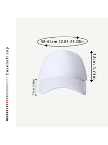 素色網眼棒球帽 - 白色 - 查看 2