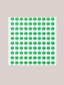 編號指甲油貼紙和凝膠拋光顏色代碼標記貼紙 - 綠色 - 查看 4