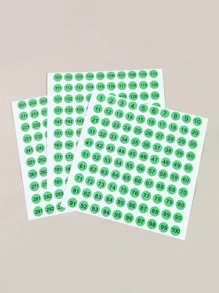 編號指甲油貼紙和凝膠拋光顏色代碼標記貼紙 - 綠色 - 查看 8