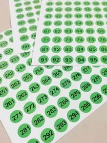 編號指甲油貼紙和凝膠拋光顏色代碼標記貼紙 - 綠色 - 查看 9