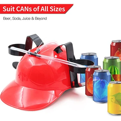 Lindo sombrero casco de beber creativo de 1 pieza para beber en fiestas o soda, ideal para fiestas temáticas divertidas y al aire libre