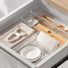 6pcs Clear Drawer Storage Box, Gift For Valentine's Day Back To School - Clear - View 3