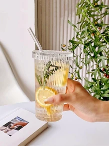 1pc Clear Drink Cup Back To School - Clear - View 3