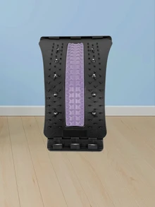 Upper & Lower Back Pain Relief Device, Foldable Back Stretcher For Herniated Disc, Sciatica, Scoliosis - Pink - View 3