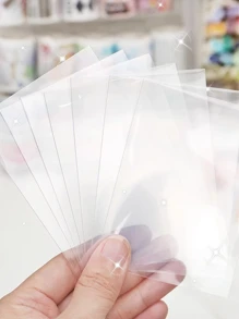 125pcs Clear Photo Card Holographic Protector Sleeves, Perfect For Film Albums & Binders - Clear - View 2