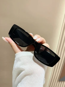 1 Cặp kính gọng vuông nhỏ unisex, phụ kiện thời trang cho phong cách đường phố, du lịch, kỳ nghỉ, thể thao, lái xe, lễ hội, hoạt động ngoài trời, bãi biển, lễ hội âm nhạc, thanh lịch, không khí lễ hội, câu cá, hoạt động giải trí. - màu đen - Xem 2