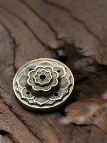 1pc Lotus Design Incense Stick Holder - Bronze - View 7