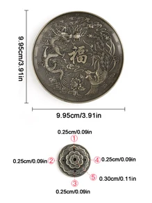 1pc Lotus Design Incense Stick Holder - Bronze - View 10