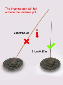 1pc Lotus Design Incense Stick Holder - Bronze - View 11