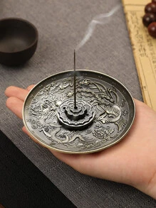 1pc Lotus Design Incense Stick Holder - Bronze - View 6