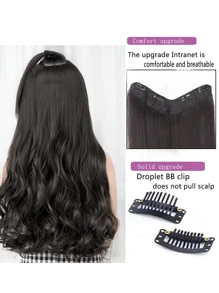 夾片短卷合成纖維接髮 - Black-brown - 查看 3