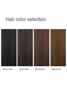 夾片短卷合成纖維接髮 - Black-brown - 查看 7