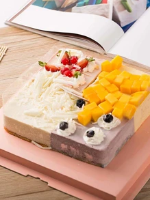 1入組蛋糕透明PP床單巧克力蛋糕裝飾 - 無色 - 查看 5