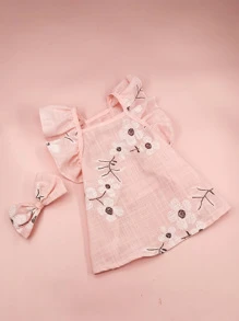 1pc Flower Pattern Pet Dress For Dog And Cat For Summer