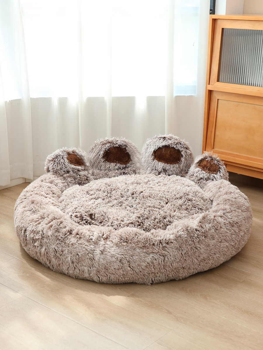 1pc Paw Design Fuzzy Pet Bed SHEIN USA