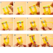 1 Màu Sắc Hỗn Hợp Webbing Bộ Kẹo Màu Vòng Tay Làm Bộ DIY Dây Cao Su Dệt Vòng Tay Bộ - Nhiều màu - Xem 4