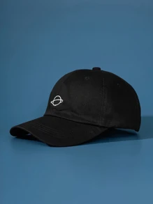 Gorra de béisbol planeta con bordado - Negro - Ver 2