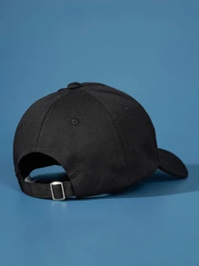 Gorra de béisbol planeta con bordado - Negro - Ver 4