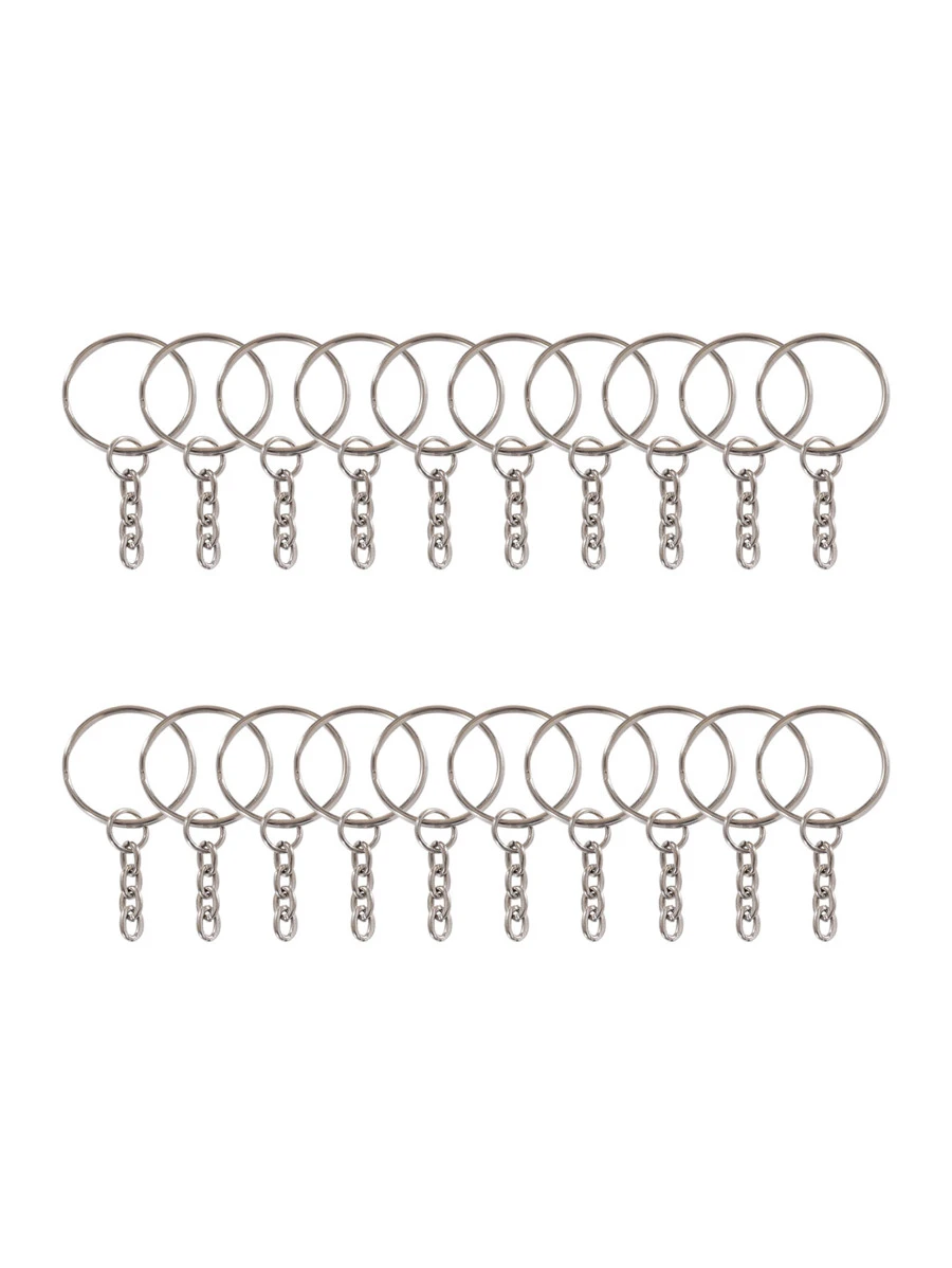 20入組圓形設計鑰匙圈配件