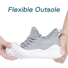 Walking Shoes for Men Sneakers - Slip on Memory Foam Running Tennis Shoes for Athletic Workout Gym Indoor Outdoor Lightweight Breathable Casual Sneakers - Xám - Xem 4
