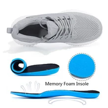 Walking Shoes for Men Sneakers - Slip on Memory Foam Running Tennis Shoes for Athletic Workout Gym Indoor Outdoor Lightweight Breathable Casual Sneakers - Xám - Xem 5