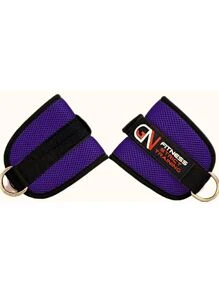 GNFITNESS - Grilletes para Tobillo Gym -  Grilletes para Tobillo Gym Mujer y Hombre - Tobilleras Gym - Grilletes Gym - Correa de Tobillo para Gym - Morado - Ver 1