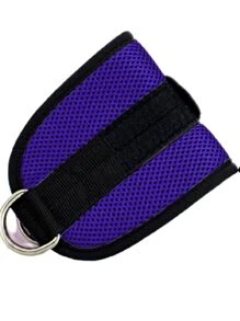 GNFITNESS - Grilletes para Tobillo Gym -  Grilletes para Tobillo Gym Mujer y Hombre - Tobilleras Gym - Grilletes Gym - Correa de Tobillo para Gym - Morado - Ver 2