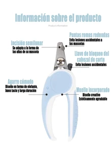 1 Piece Smooth Pet Nail Clippers Dogs And Cats Small And Large Sizes In Two Colors - Blue - View 7