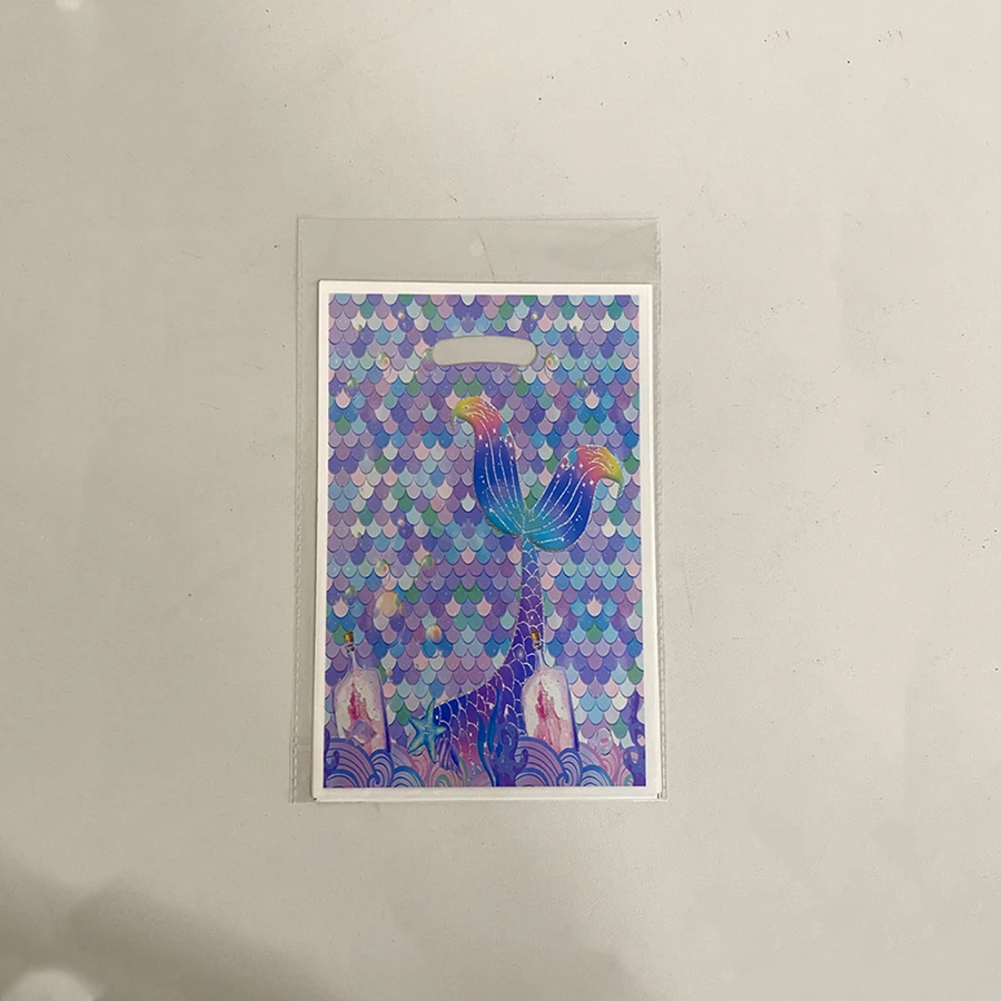 10入組美人魚尾巴圖案禮品袋 - 粉色 - 查看 1