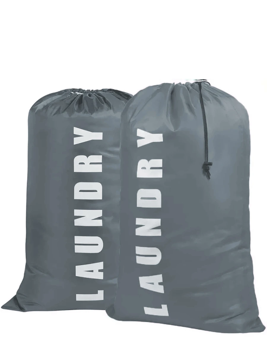 1pc XL Travel Laundry Bag, Dirty Clothes Organizer Large Enough To Hold 4 Loads Of Laundry Easy Fit A Laundry Hamper Or Basket Grey Dress Pants Shoes Jeans Boots Skirtlaundry Hamper,Washing Basketbathroom Organizer,Basket,Storage Basket,Foldable Laundry Basket - Grey - View 1