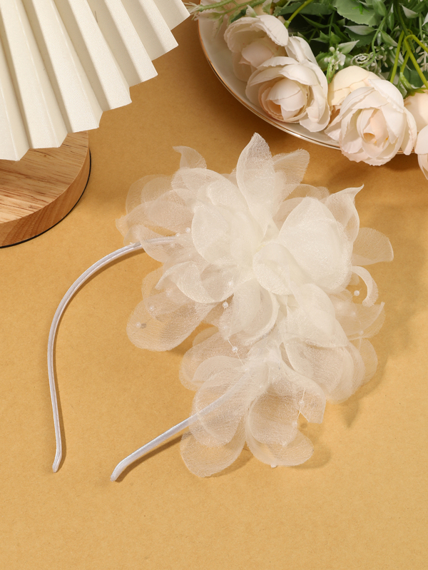 1pc Cute & Fashionable 3D Flower Headband For Girls, Ideal For Parties, Weddings, And Performances