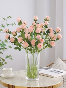 1 hoa nhân tạo acrylic - Màu Hồng baby - Xem 1